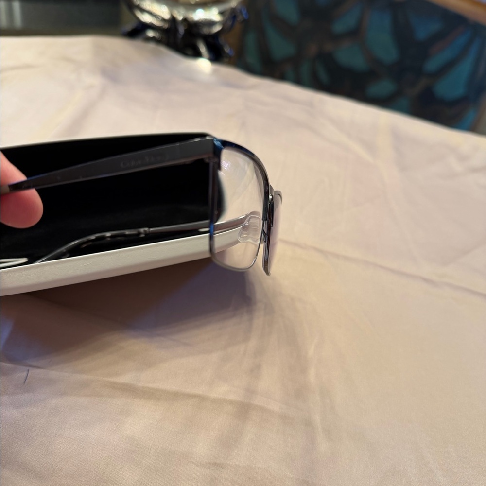 Calvin Klein Rectangular Metal Frame Glasses In G… - image 4